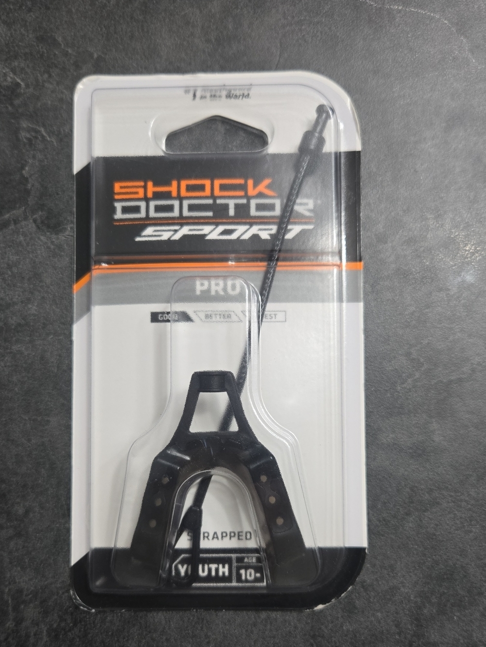 Shock Doctor Sport Pro Strapped Mouthguard Size Youth 10-